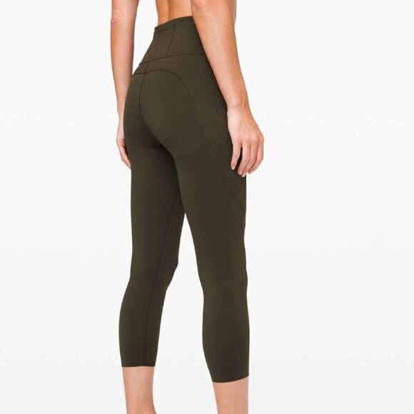Lululemon Fast and Free High-Rise Crop II 23" *Non-Reflective Dark Olive - Picture 7 of 7